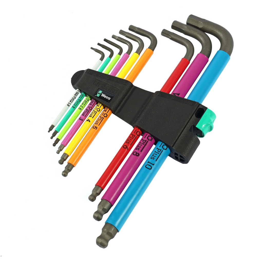 WERA ชุดประแจหกเหลี่ยมหลากสี 950/9 Hex-Plus