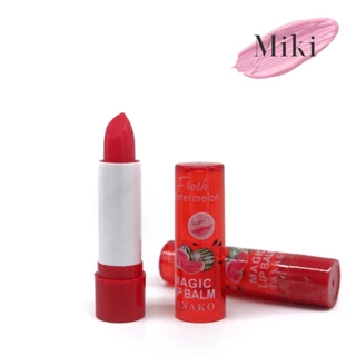 {12แท่ง} TANAKO Watermelon Magic Lip Balm ลิปบาล์มแตงโม บำรุงริมฝีปาก เนียนนุ่ม อมชมพู no.HT044