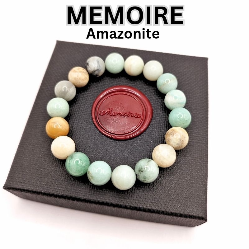 สร้อยข้อมือหิน อมาโซไนท์ Amazonite แอมะโซไนต์ กำไลหินธรรมขาติแท้ หินนำโชค เครื่องประดับ