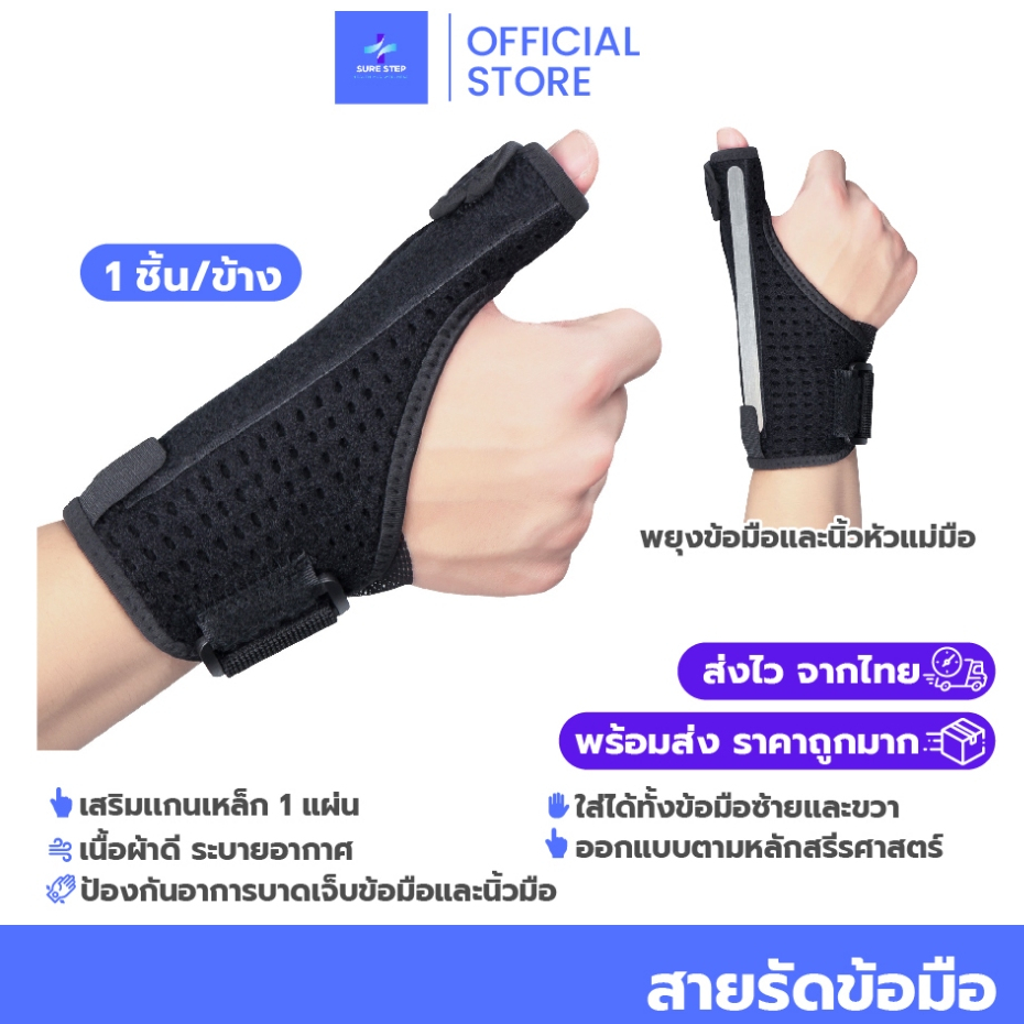 สายรัดข้อมือ ดามนิ้วโป้ง เสริมแกนเหล็กดามนิ้ว ที่ดามนิ้วมือ เฝือกดามนิ้ว ผ้ารัดข้อมือ