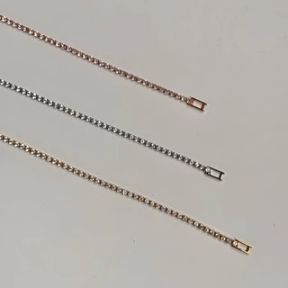 Trophies.co - Gemmy Bracelet กำไลเพชร สร้อยข้อมือเพชร (Size 14 / 16 ) รบกวนวัดขนาดก่อนไม่รับเปลี่ยน/คืนสินค้า : (BR-003)