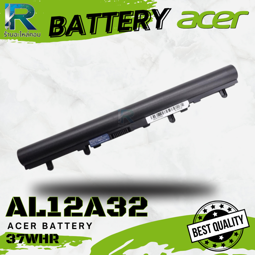 AL12A32 Battery ACER Aspire V5 A1 แบตเตอรี่ โน๊ตบุ๊ค ACER Aspire V5-531G, V5-531 รับประกัน 6 เดือน