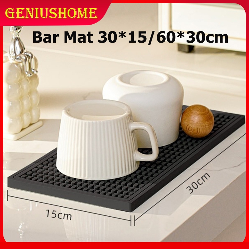 Bar Mat ยางรองกันลื่นสำหรับบาร์น้ำ แผ่นยางกันลื่น แผ่นรองบาร์ ที่รองจาน แผ่นรองเคาเตอร์บาร์ อุปกรณ์เชคเกอร์
