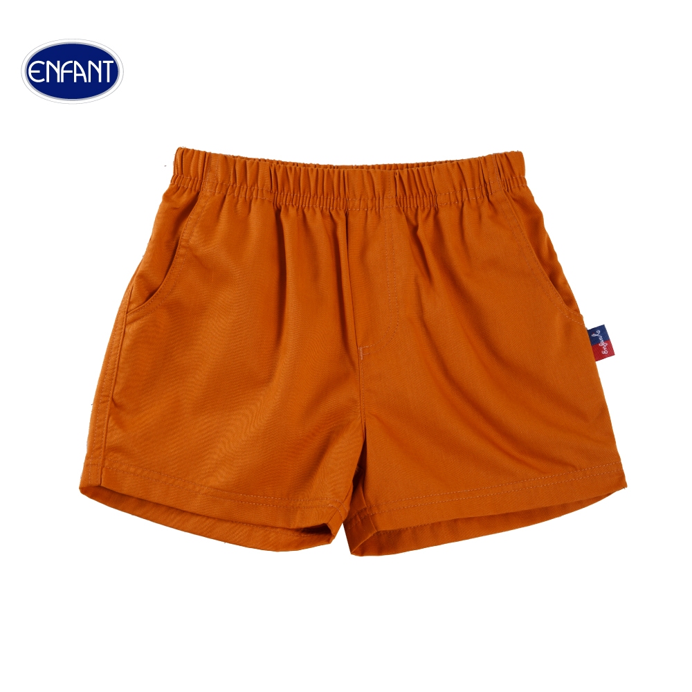 ENFANT (อองฟองต์) De bon By Enfant กางเกงขาสั้น สำหรับเด็ก 1-2 ปี ผ้าคอตตอน 100% สีน้ำตาล