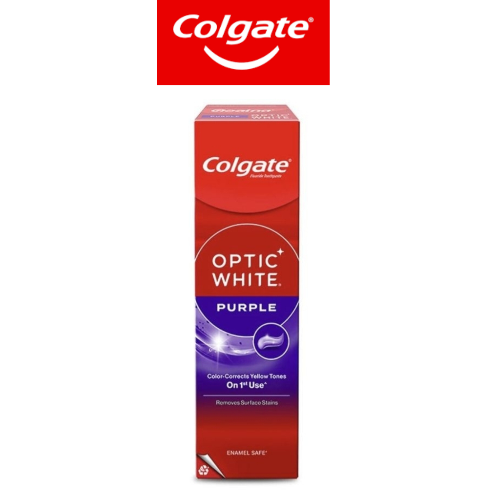 (Colgate) คอลเกต ยาสีฟัน อ๊อพติค ไวท์ เพอร์เพิล37g/อ๊อพติค ไวท์เอ็กซ์โพลิเอตติ้ง มิเนอรัล 46g