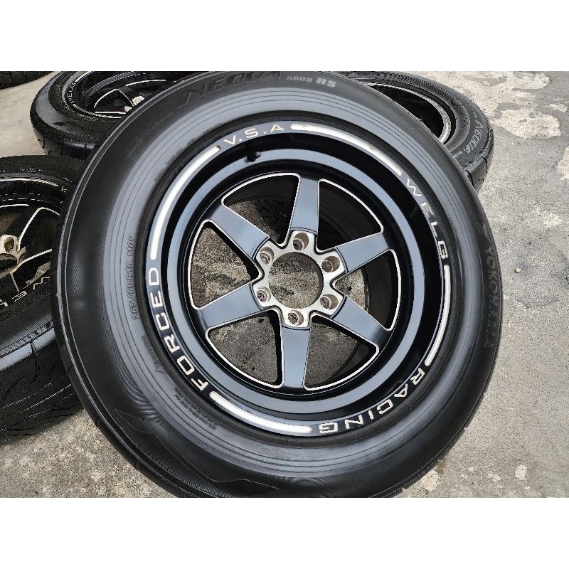 ล้อ  WELD งาน Master ขอบ 18 6รู 139.7 กว้าง 9.5 /10.5 สภาพสวย เดิมๆโรงงานยาง 265 60R18 Yokohama AD08
