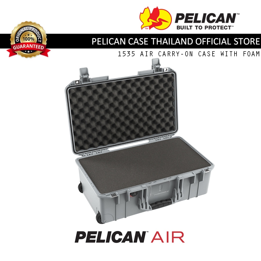 Pelican 1535 Air Carry on Case with Foam - Silver - กล่องล้อลากกันน้ำ
