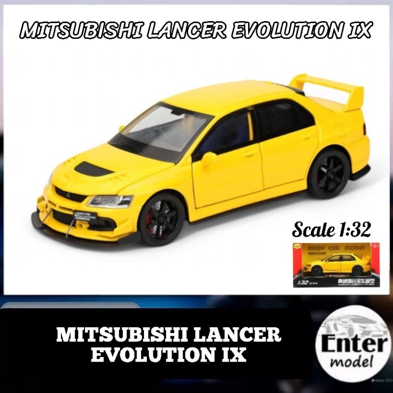 โมเดลรถเหล็ก มีเสียงมีไฟ เกรดพรีเมียม MITSUBISHI LANCER EVOLUTION IX สเกล 1/32 ยาว 15cm