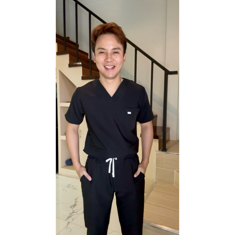 ชุดสครับ สีดำ BLACK ITEM6040