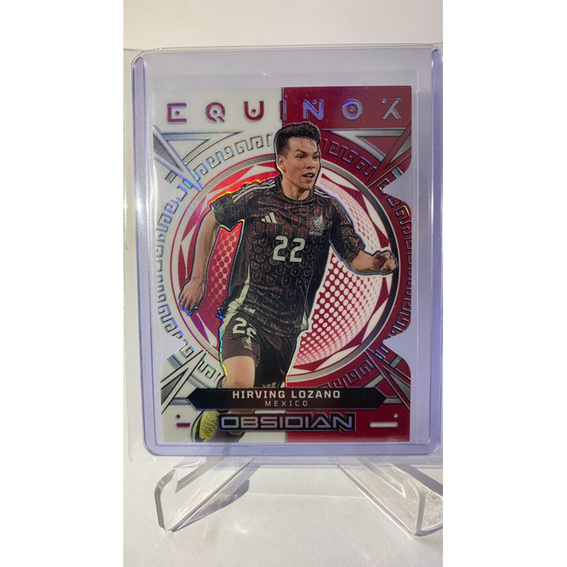 การ์ดนักฟุตบอล Hirving Lozano, (การ์ด Run# 09/10), MEXICO, OBSIDIAN, PANINI 2024