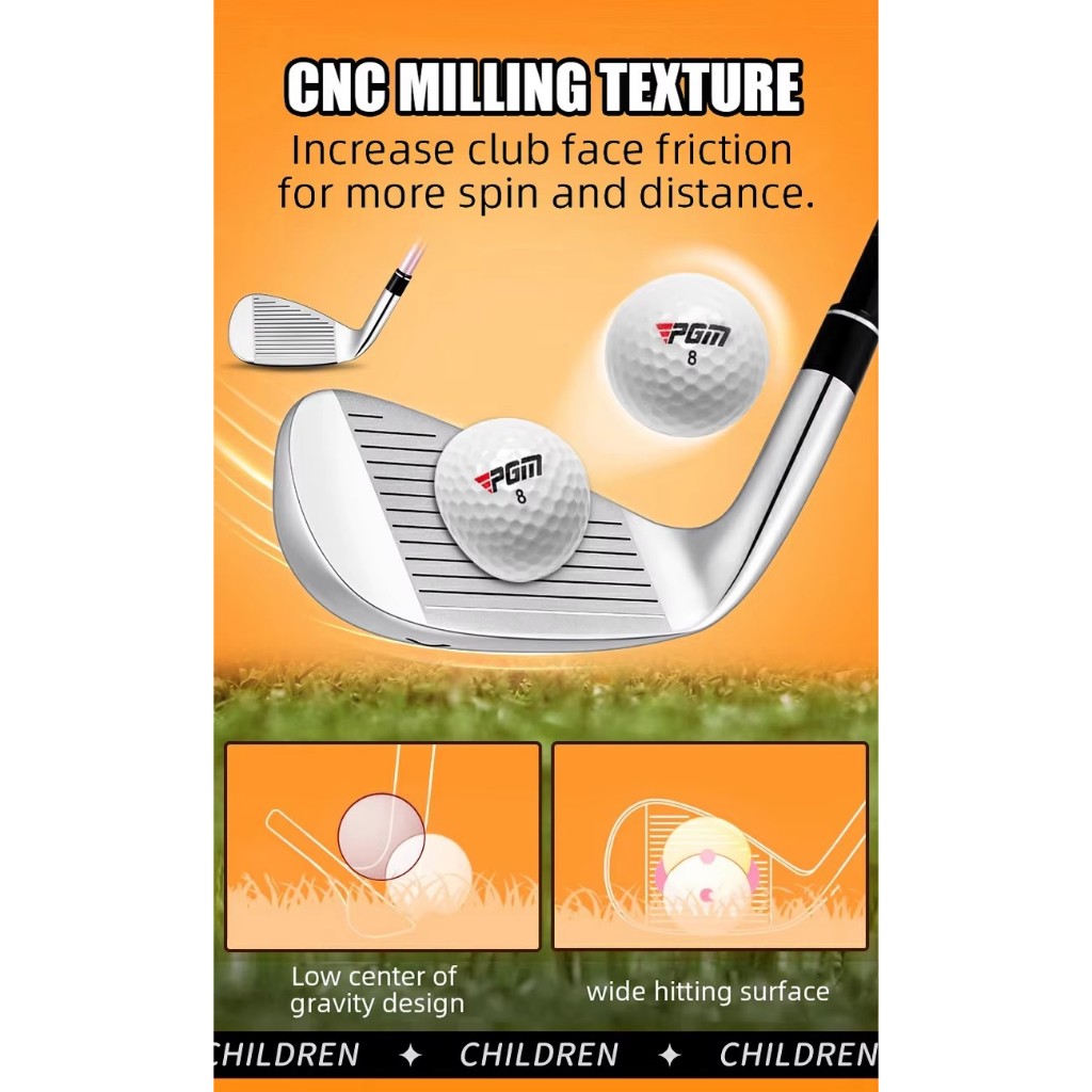 [11GOLF] PGM AXIAL II Golf iron 7 for kids เหล็ก 7 สำหรับเด็ก น้ำหนักเบา ตีง่าย มีสีดำแดง ชมพู รหัสสินค้า JRTIG015