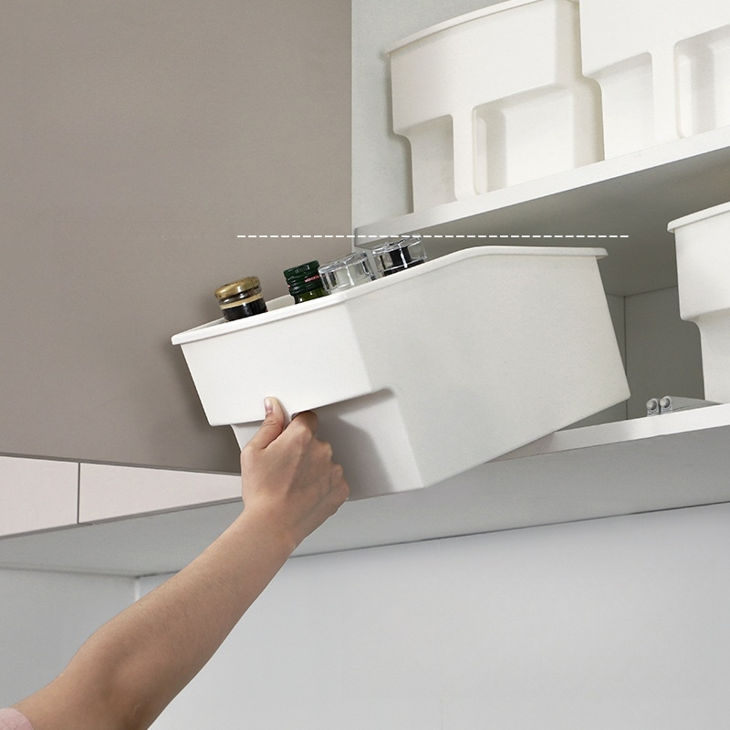 Living Thai กล่องเก็บของในครัว ที่เก็บของบนตู้สูง หนาพิเศษPP กล่องเก็บของอเนกประสงค์