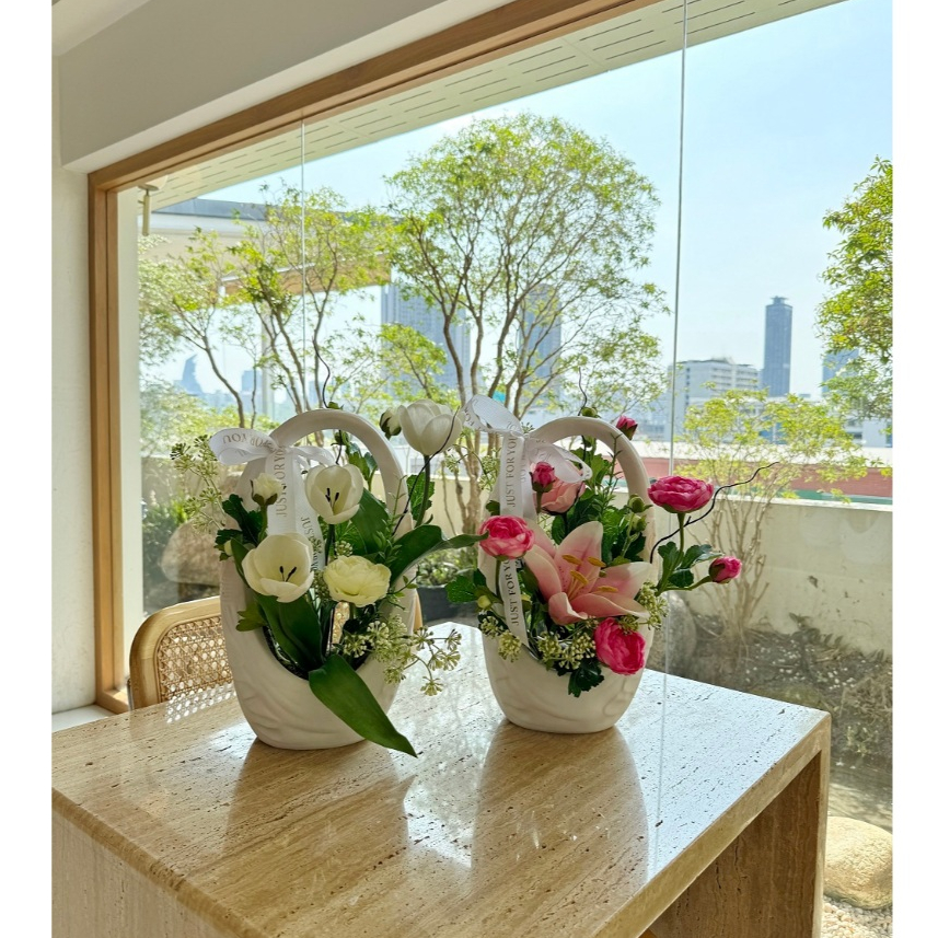 Akara Dokmaii กระเช้าดอกไม้ปลอม กระเช้าดอกไม้แสดงความยินดี - รูปที่ 7