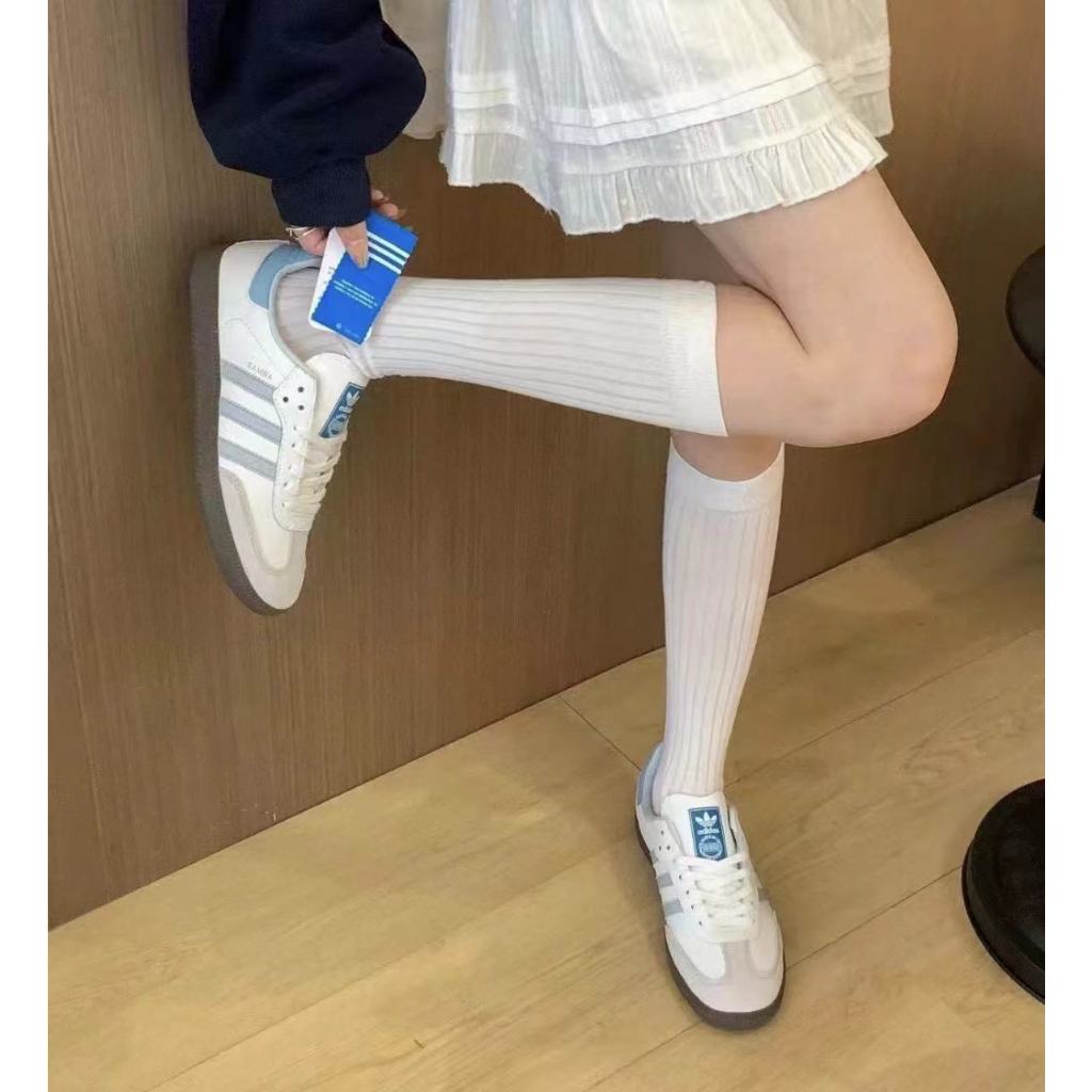 （รับประกันของแท้ 100%）adidas originals Samba OG ID2055 น้ำเงินขาว