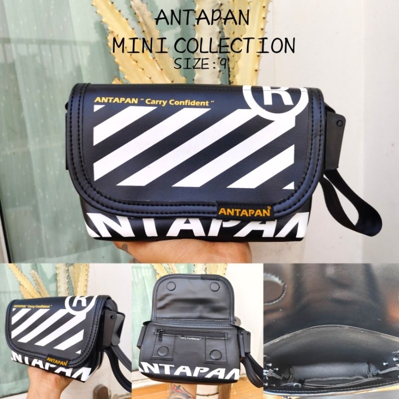 ANTAPAN MINI9 -รุ่นOFF ดำสกีน เนื้อผ้าดี ทรงสวย สายปรับสั้น-ยาวได้