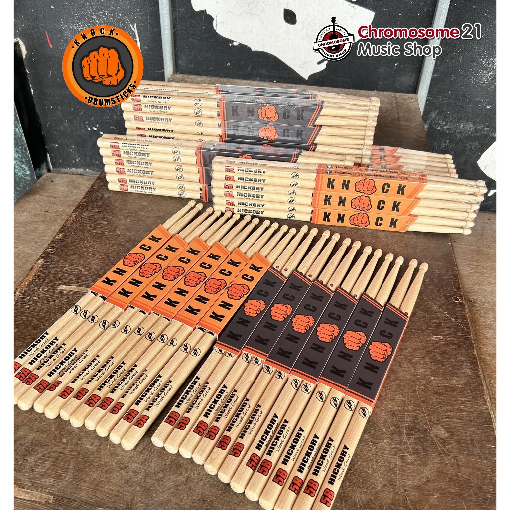 ไม้กลอง Knock ขนาด 5A, 5B Hickory Wood Great