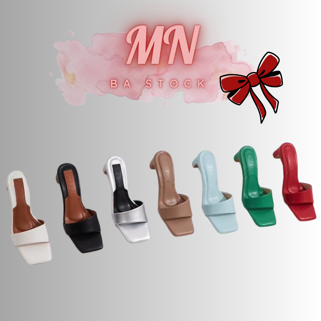 WILANA รองเท้าส้นสูง รุ่น MN สูง 2 นิ้ว หลากสี ใส่สบาย เรียบๆเก๋ๆ