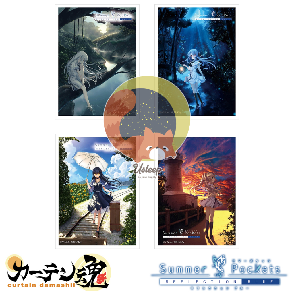 Sleeve Summer Pockets REFLECTION BLUE : Shiroha Naruse, Ao Sorakado, Kamome Kushima, Tsumugi Wenders - ซองใส่การ์ด