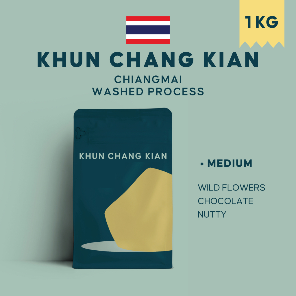1 KG - เมล็ดกาแฟคั่ว ขุนช่างเคี่ยน Washed Process คั่วกลาง - Khun Chang Kian Coffee Bean