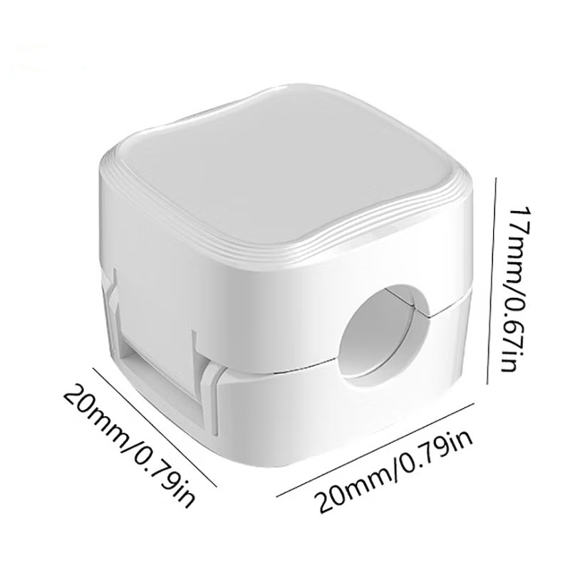 คลิปแม่เหล็ก สำหรับจัดเก็บสายไฟ สายเคเบิ้ล สายชาร์จ USB และอื่น ๆ สีขาว 1ชิ้น