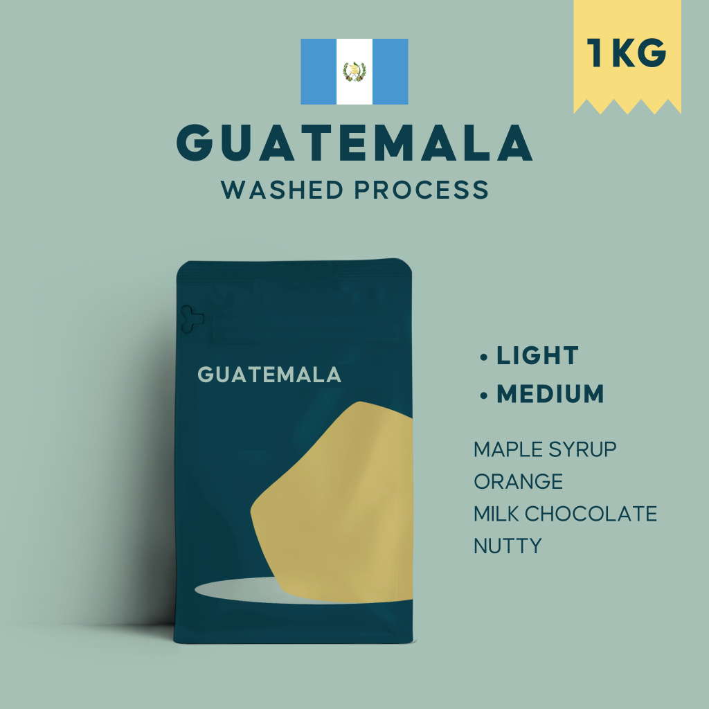 1 KG - เมล็ดกาแฟ กัวเตมาลา มีระดับการคั่วให้เลือก 2 ระดับ - Guatemala Coffee Bean