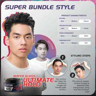 Gatsby Water Gloss แกสบี้ วอเตอร์ กลอส 300 กรัม เจลจัดแต่งทรงผมสูตรน้ำ จัดแต่งทรงผมสไตล์เว็ทลุค