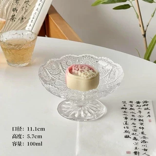 พานแก้วแกะสลักขนาด4.5นิ้ว(A-37)