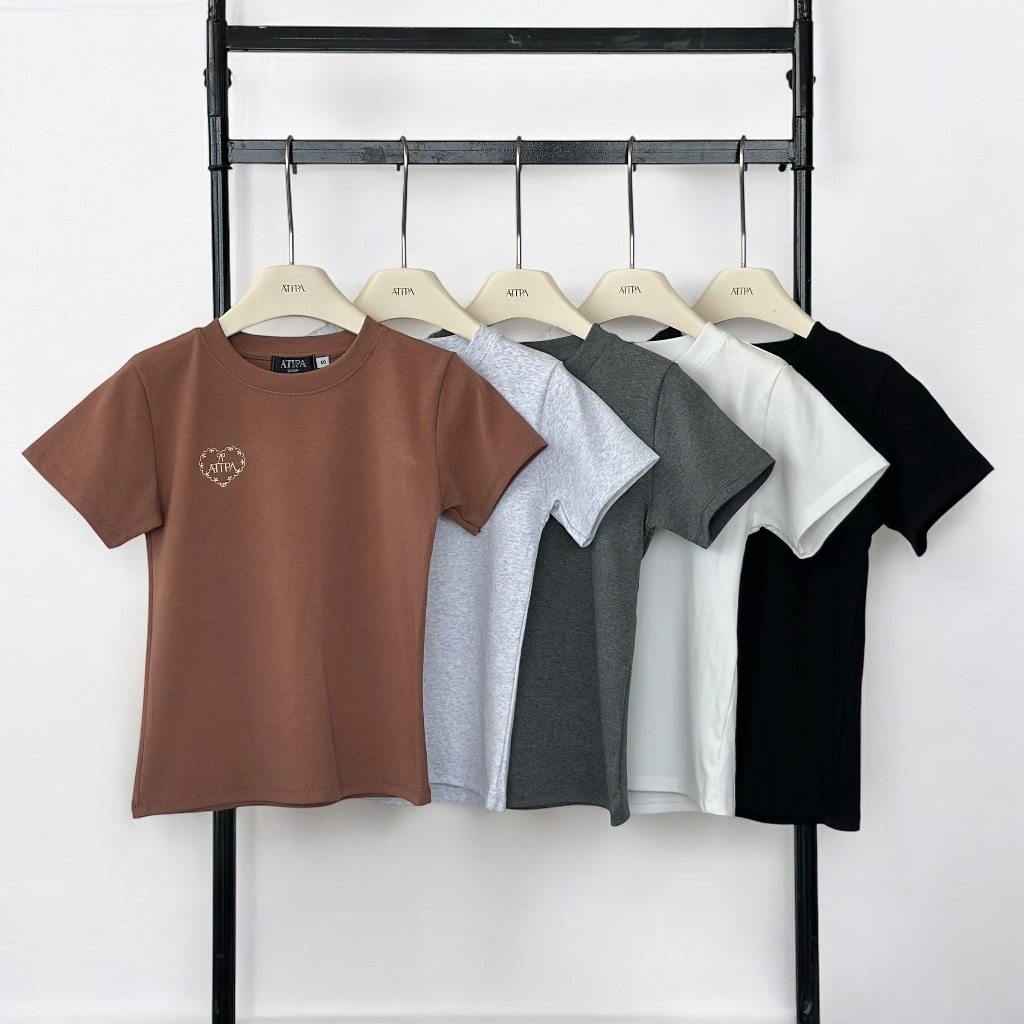 Atipashop - FLINT TEE เสื้อยืด แขนสั้น คอกลม ทรงเบสิค ใส่ง่าย มีหลายสี