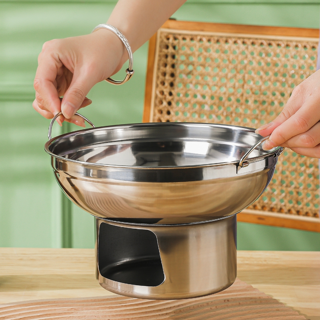 Utensils หม้อไฟ ต้มยำ หม้อต้มยำ หม้อจิ้มจุ่ม สแตนเลส ขนาด หม้อใส่ต้ม หม้อใส่แกง สแตนเลส - รูปที่ 2