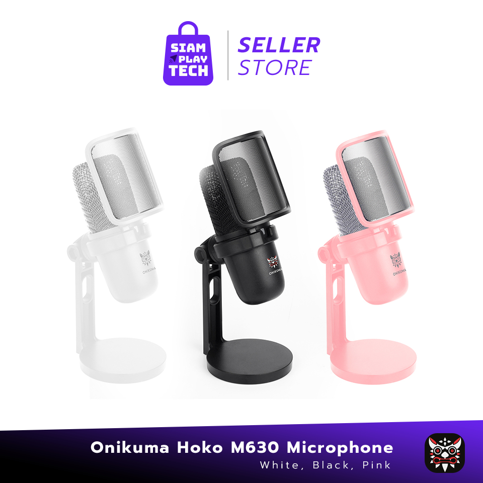 ONIKUMA Hoko M630 (Black/Pink) ไมโครโฟนแบบตั้งโต๊ะ