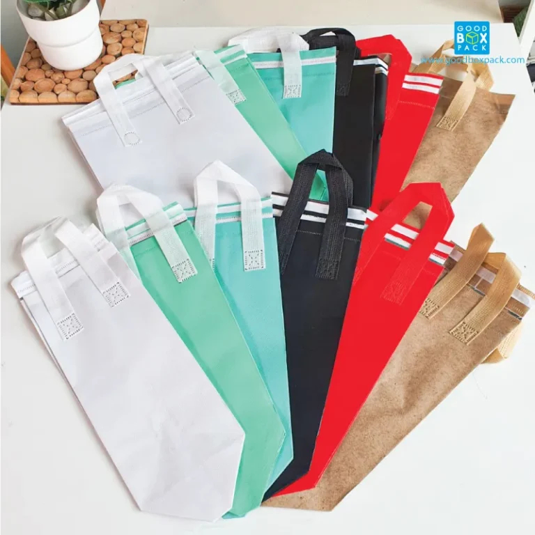 Goodboxpack (แพ็คละ 20 ใบ) ถุงผ้าสปันเก็บอุณหภูมิ เก็บได้ทั้งร้อนและเย็น ด้านในมีฟรอย ควบคุมอุณหภูมิ มี2ไซส์