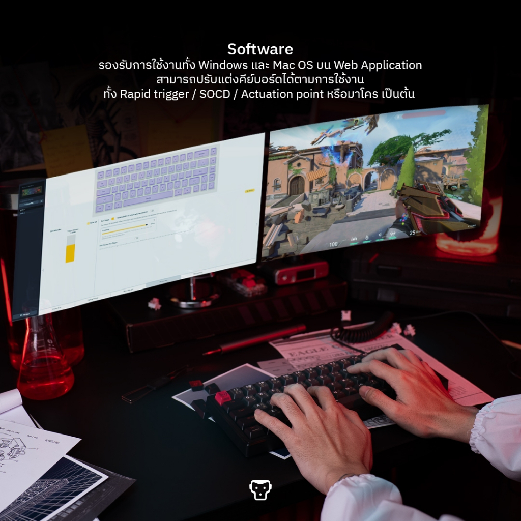[สินค้าประกันศูนย์ 1 ปี] SARU MAGNETIC KEYBOARD 65% AREA68 KX-68 HE POLLING RATE สูงถึง 8K เพื่อเกมเมอร์โดยเฉพาะ