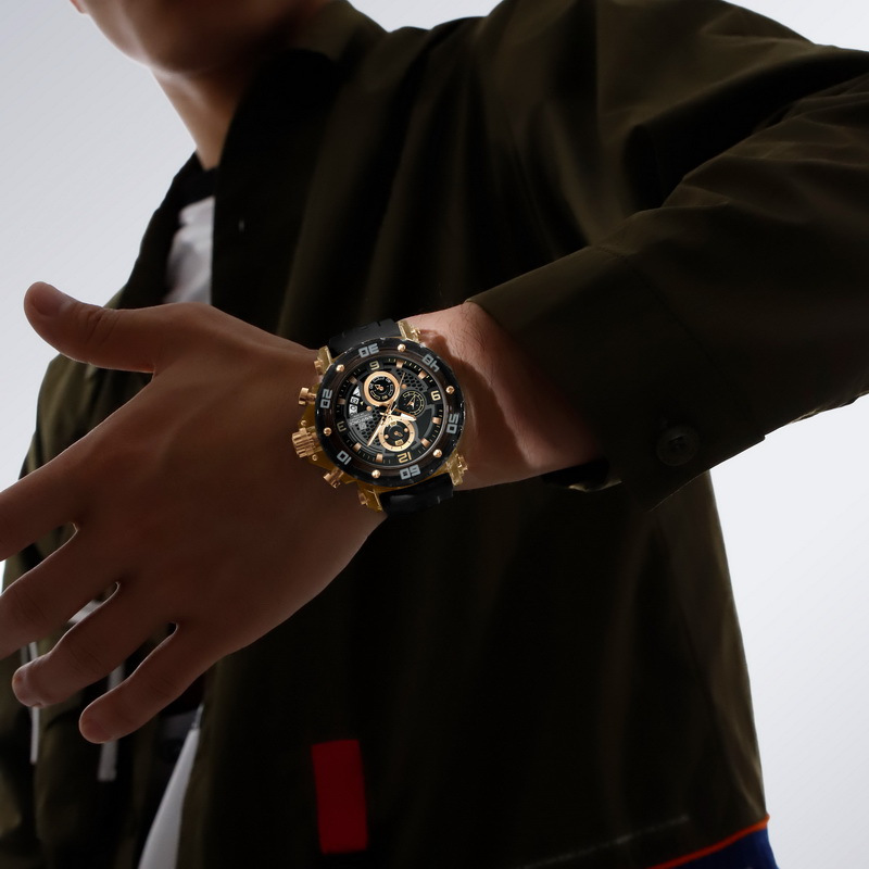 Naviforce  นาฬิกาข้อมือผู้ชาย สไตล์สปอร์ตแฟชั่น NF7123 หน้าปัดโคโนกราฟ สายซิลิโคน กันน้ำ ระบบอนาล็อก