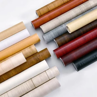 สติกเกอร์ลายไม้ กว้าง 61cmยาว300cm ลายไม้ วอลเปเปอร์มีกาวในตัว สามารถติดได้กับพื้นผิว กันน้ำ