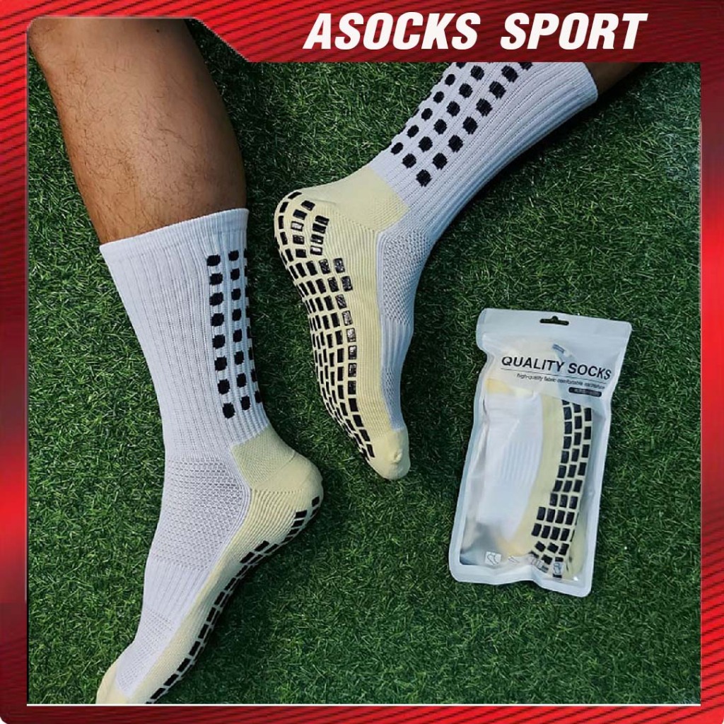 [ พร้อมส่ง ] ถุงเท้ากันลื่น นักฟุตบอล Quality Football Socks.