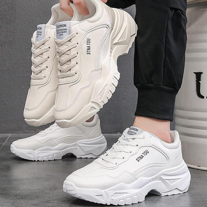 พร้อมส่งจากไทย Myshoes รุ่น M18 รองเท้าผ้าใบผู้ชาย รองเท้าแฟชั่น เสริมส้นสูง พื้นกันลื่น สไตล์เกาหลี เสริมส้น 5 ซม.