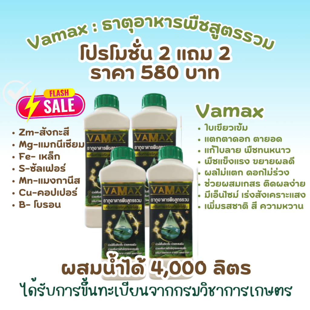Vamax ธาตุอาหารรวมเข้มข้น 2 แถม 2