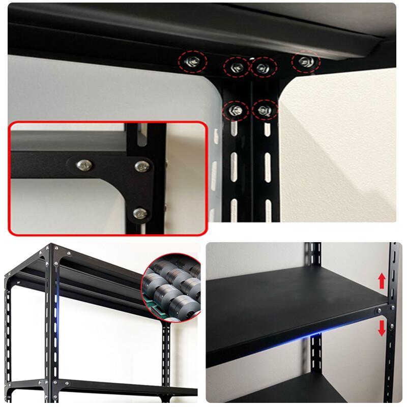 Goody Shelf [เหล็กทั้งชุด] ชั้นวางของ ขนาดใหญ่ 3ชั้น 4ชั้น 5ชั้น 6ชั้น เก็บของ วัสดุทำจากเหล็ก สีดำ สีขาว - รูปที่ 4