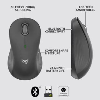 Logitech Signature M550 Wireless Mouse Bluetooth or USB SilentTouch (เมาส์ไร้สาย บลูทูธ เสียงคลิกเงียบ)