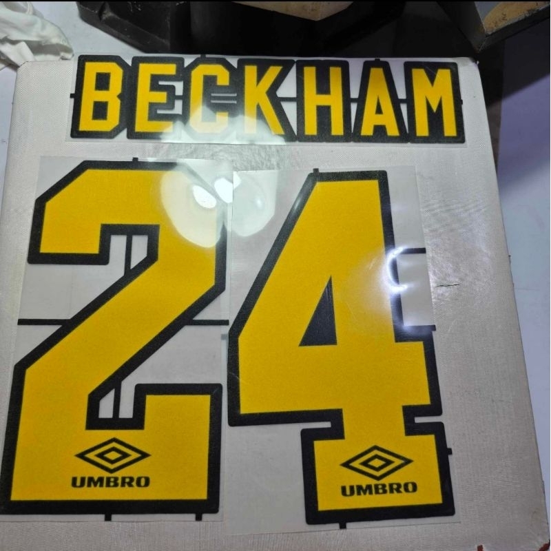 ชื่อเบอร์กำมะหยี่ BECKHAM 24 ติดเสื้อแมนยู 1994-1996 เสื้อย้อนยุค