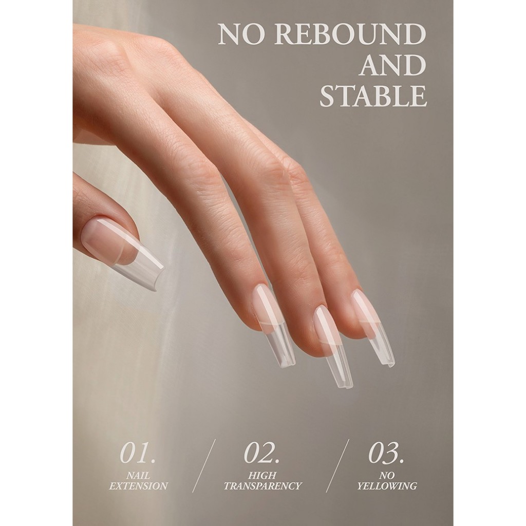 Gulauri Builder Gel กระปุกเขียว เจลปั้นนูน เจลต่อเล็บ ไม่ร้อนหน้าเล็บ เนื้อเจลสีใส GR - รูปที่ 3