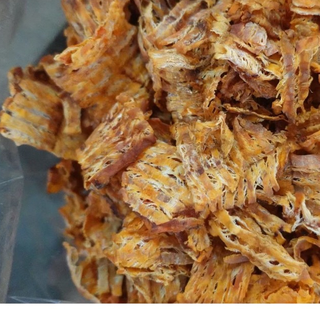 หมึกเต่าทอง รสเผ็ด หมึกบดทั้งตัวปรุงรส สะอาด รสชาติอร่อยขนาด500กรัม