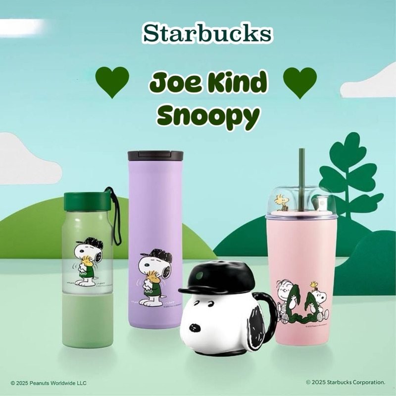 ⭐️Starbucks Peanut Collection 2025⭐️Joe Kind Snoopy⭐️สตาร์บัสค์ สนู๊ปปี้ 2025⭐️Starbucks Snoopy Joe Kind