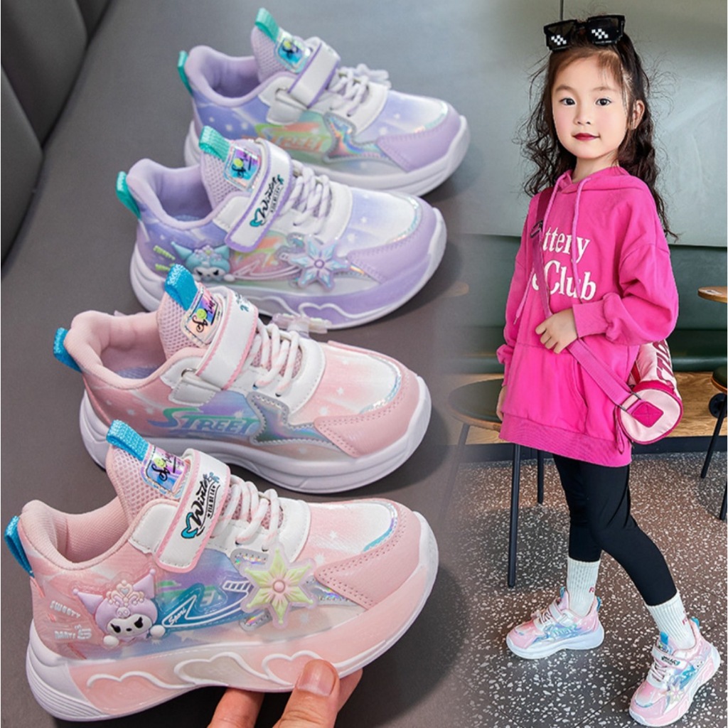 MARIA มาใหม่ รองเท้าผ้าใบเด็กผู้หญิง นุ่มสบาย ระบายอากาศดี น้ำหนักเบา พื้นกันลื่น มีไซส์26-37