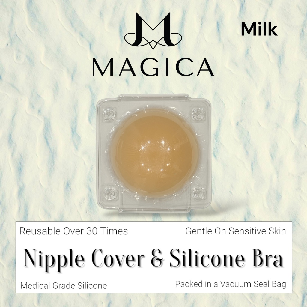 Magica With Glue Silicone Nipple Cover Round Shape : เมจิกา ซิลิโคนปิดจุก มีกาว ทรงกลม