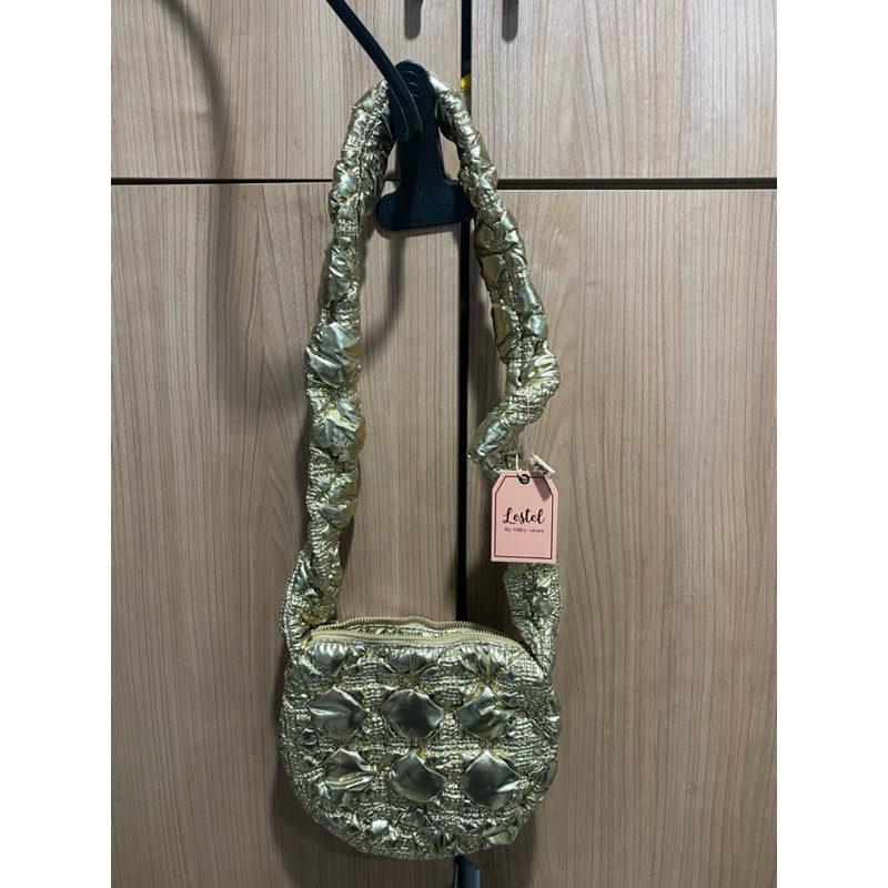 กระเป๋าสะพาย Lestel มือ1 สีทอง