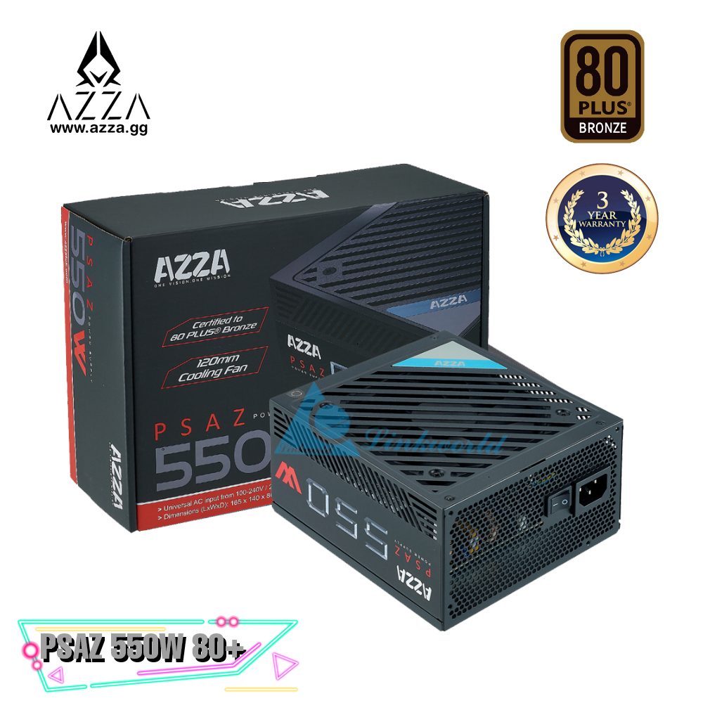 AZZA Power Supply 550W 80Plus Bronze PSAZ 550W