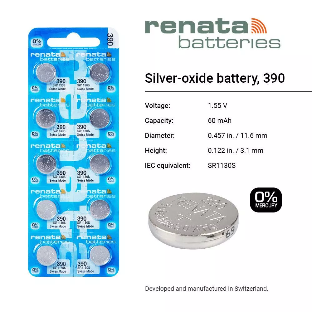 ถ่านนาฬิกา RENATA 390 / SR1130SW 1.55V thumbnail 4