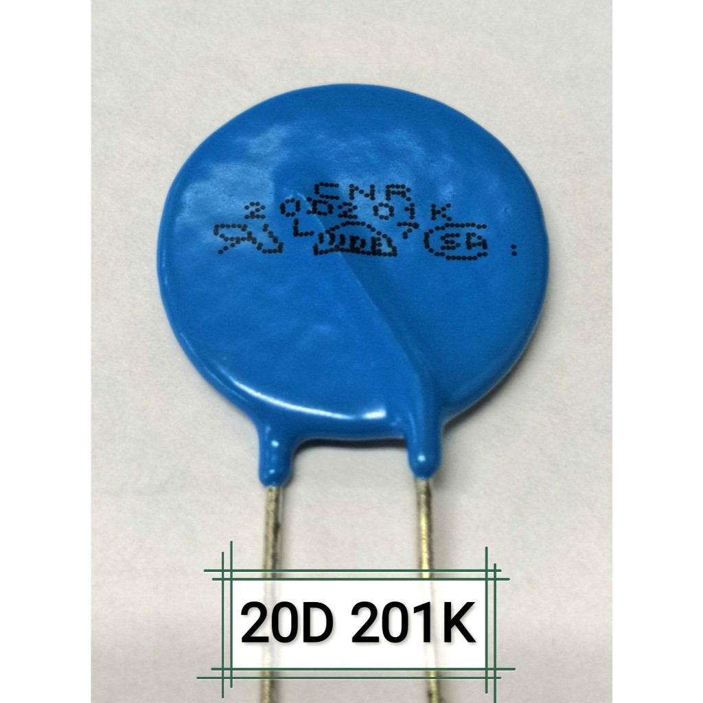 วาริสเตอร์ มีค่า 20D 201K,20D 241K,20D 391K,20D 431K,20D 471K เส้นผ่าศูนย์กลาง 20 mm. (ราคาขายต่อแพ็