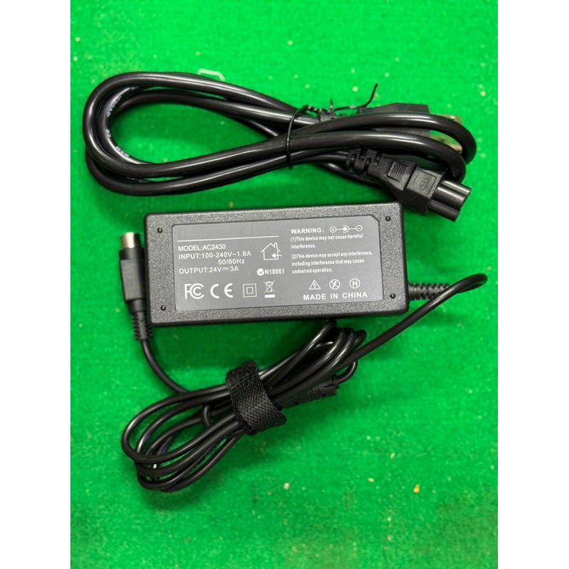 อะแดปเตอร์แปลงไฟDC 24V3A/4A รูเข็ม 3พิน/4พิน พร้อมสายAC ราคาถูก Shopee Lazada